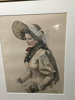 Amazon.co.jp: 小磯良平 複製画 外国婦人 女性像 人物画 額装